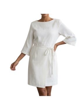 White linen free people dress